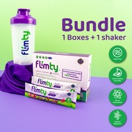Flimty Fiber Drink Detox Probiotic (1 Box & Shaker) | Halal Sugar-Free Detox Constipation Bloating