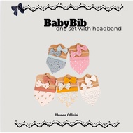 Baby Bip with headband (1set) Cotton Muslin