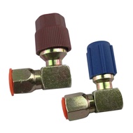 2 pair A/C Charging Adapter Converts R12 Port to accept R134a Quick Disconnect Retrofit Connector 90