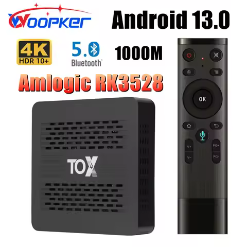 Woopker TOX4 Smart TV box RK3528 Android 13 4GB 32GB BT5.0 AV1 1000M LAN 2.4G 5.8G Dual Wifi 4K Mult