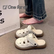 (เกรดA)One for all พร้อมส่งจากไทย NEW TX507 รองเท้าแตะรัดส้นหัวโตสไตล์ญี่ปุ่น พื้นหนา3cm หนังนุ่มใส่