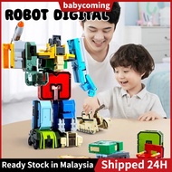 【24H】15 IN 1 Transformers Robot Toys Number 0-9 Assembly Toys Educational Digital Toys Car Birthday 