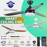 GlovoSync 46"/52" Smart Ceiling Fan 3 Blades DC Ceiling Fan with LED Light And APP &amp; Remote Control