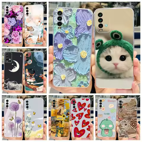 For Xiaomi Redmi 9T Case Cute Fashion Painted Cover Clear Silicone Soft Slim Phone Case For Xiaomi R