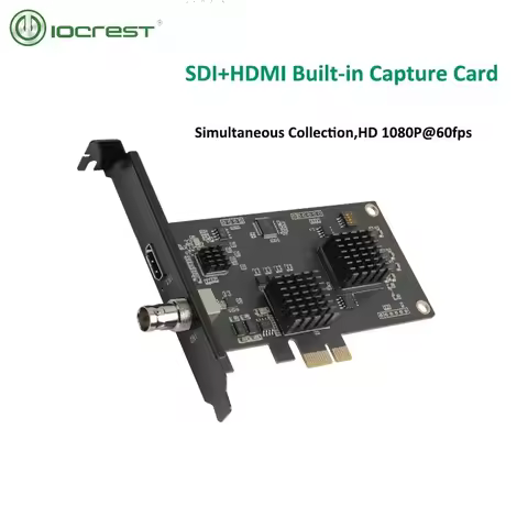 IOCREST 2 Channels SDI+HDMI Compatible HD PCIe Capture Card Switch Game Live Broadcast PS4/NS Camera