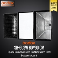 Godox Softbox SB-GUSW 60*90 cm. Quick Release Quad Softbox With Grid ( Bowen Mount ) / Godox Thailan