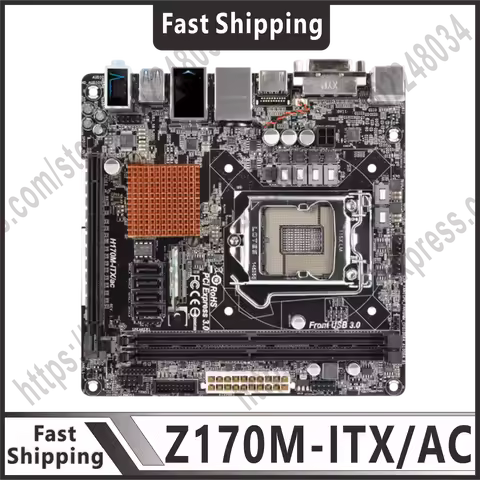 1151 motherboard Z170M-ITX/AC Z170 motherboard set 1xPCIe 3.0x16 4xSATA3 Mini ITX Test
