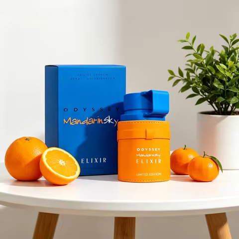 Armaf Odyssey Mandarin Sky Elixir Limited Edition Men's EDP Spray 3.4oz - Sweet And Intense Orange A