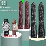 Watch Strap Suitable for Cartier Alligator Leather Watch Strap Men Genuine Leather Tank Key London C