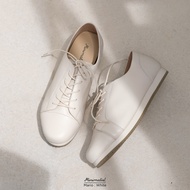 𝐌𝐈𝐍𝐈𝐌𝐀𝐋𝐈𝐒𝐓 รองเท้าผ้าใบหนังแกะแท้ รุ่น Mario (off-white) ซัพพอร์ตแบบ x 2