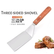 Stainless Steel Wooden handle Burger Flipper | Burger Scraper | Grill Spatula