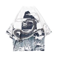 Kimono Men Women Japanese Style Haori Chinese Style Cardigan Men\s Summer Loose Carp Dragon Yukata C