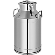 Mophorn 304 Stainless Steel Milk Can 50 Liter Milk Bucket Wine Pail Bucket 13.25 Gallon Milk Can Tote Jug with Sealed Lid Heavy Duty