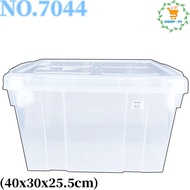 [20L] กล่องพลาสติกใสมีฝาปิด ขนาด 40x30x25.5cm รุ่น 7044