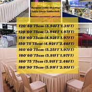 4ft 5ft 6ft Banquet Tablecloth Cover Table Skirt Conference Hotel Banquet Wedding Event Rectangular 