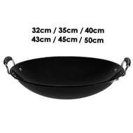 Double Handle Enamel Wok / Kuali ( 32cm / 35cm / 40cm / 43cm / 45cm / 50cm )