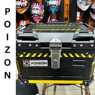 poizon plastic abs motorcycle top box 45 liters