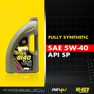 HI REV 8140 Engine Oil Fully Synthetic 5W 40 5W40 API SP (4L) Minyak Hitam Kereta Murah HI-REV