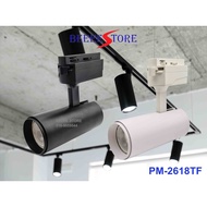PAR MEN PM-2618TF MR16 G5.3 TRACK FITING BLACK/WHAITE  LAMP / FONEMAX 6W COB BULB MR16 240V