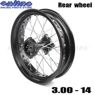 14" Inch Rear Wheels 3.00-14 Alloy Rim For KAYO BSE Apollo Xmotos Racing Supermoto Dirt Pit bike Off