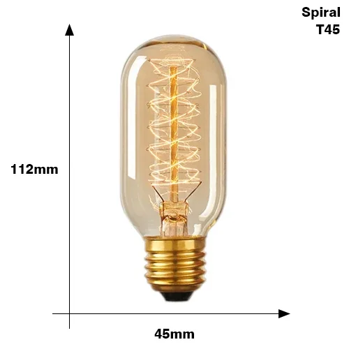 Retro Edison Bulb E27 220V 110V 40W ST64 G80 G95 T10 T45 Dimmable Ampoule Vintage Light Bulb Filamen