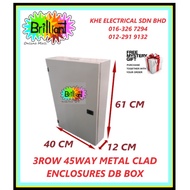 EM3 3ROW 45WAY METAL CLAD ENCLOSURES DB BOX + FREE GIFT
