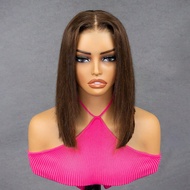 Wear & Go Glueless Wig Chocolate Brown Color Straight Pre-Cut 9x6 Transparent Lace Wig 180% Density 