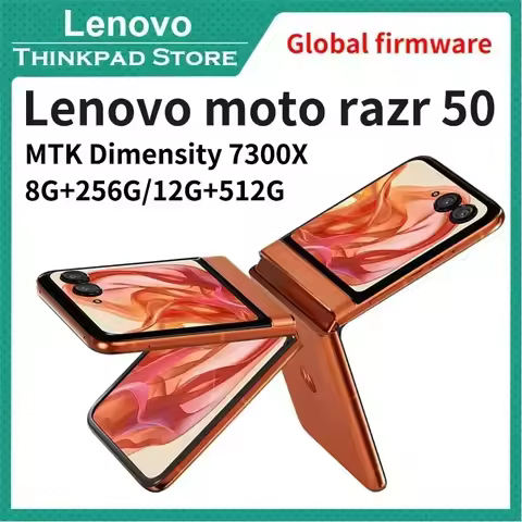 Global Rom Lenovo Motorola Moto Razr 50 5G Phone Folded Screen 120Hz Smartphone 6.9inch MTK Dimensit