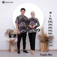 KATUN KEMEJA Couple Jumbo Men's and Women's Batik Tops - Short Sleeve Shirts - Button Blouses for Nu