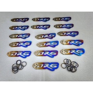 [Bafengte] Titanium Alloy DRG Font Key Ring Bag Pendant Accessories INS Retro Time Metal SYM
