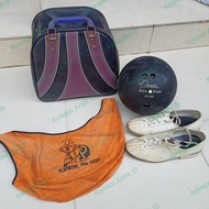 Bola bowling COLUMBIA Black Knight Asli + Tas + sepatu preloved 5kg