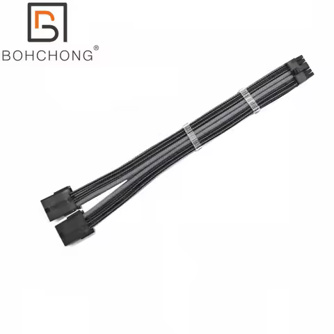 Premium 3.0 Series Nvidia Mini 12Pin to Dual 2pcs GPU PCI-E 8Pin Female Extension Cable Power Supply