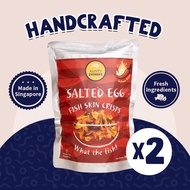 Aunty Esther's Salted Egg Sichuan Mala Fish Skin Crisps (100g) X2