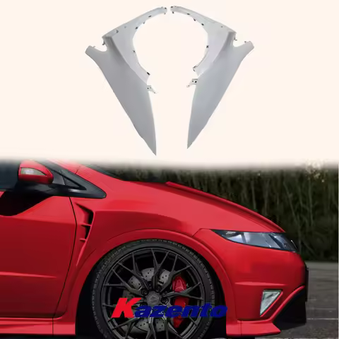 Vented Front Fenders Fiber Glass Unpaint Mug Style For Honda Honda Civic 2006-2011 Fn Fk Fn2 Type R