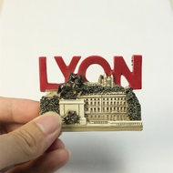Lyon, France Retro Architectural Landscape Magnetic Refrigerator Magnet Travel Souvenir 3D Three-dim
