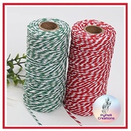 100m/ roll Cotton Bakers Twine Cotton Cord Crafts Twine String for Christmas, wrap