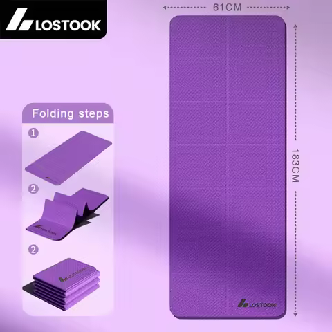 4mm Thick TPE Foldable Yoga Mat Easy to Store Travel Exercise Mat for Yoga Pilates Home Workouts And