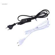 EC LED Light Power Cord with Switch EU Plug LED Wire Connector Power Cord 6FT 1 8M