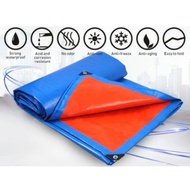 Tarpaulin Canvas Sheet Waterproof Ready Made Orange and Blue Plastik Canvas Kereta Canvas Lori
