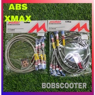 WAYAR HOSE ABS XMAX DEPAN BELAKANG BRAKE MORIN XMAX 250 HOSE BRAIDED STEEL MORIN MADE IN