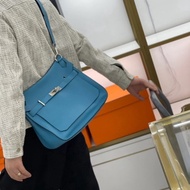 Hermes Jypsiere34 北方藍 銀扣34*28*15 98新配件塵袋肩帶