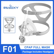 Full Face Mask CPAP Mask for CPAP/Auto CPAP BIPAP with Headgear Frame Mask for Sleep anti-Snoring Apnea
