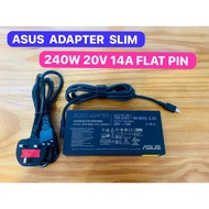 CHARGER ASUA GAMIMNG LAPTOP / ASUS 240W ADAPTER 20V 14A FLAT PIN (SLIM)