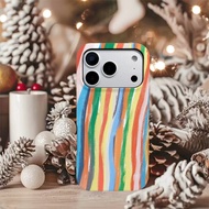 Color Stripe Painting Specifically designed for iphone17/16/15/14/13/12/11 Pro Max Plus this 2 - in 