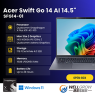 Acer Swift Go 14 AI 14.5" 120Hz | Snapdragon X Plus | 16GB | 1TB SSD | WiFi7 (平行進口 | 開箱機)