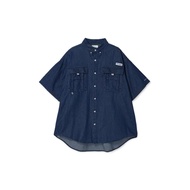 Columbia Wear Bahamas 2 Denim Short Sleeve Shirt College Navy Unused