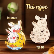 Đèn lồng gỗ đặc biệt DIY đèn lồng trung thu bằng gỗ cho bé tự tô màu thoả sức sáng tạo