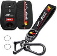 Car Keychain with Soft Silicone Protection Key Case for Toyota Land Cruiser 2021+ Venza RAV4 4Runner