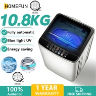 HOMEFUN 10.8KG Automatic Washing Machine With Mini Dryer Mesin Basuh Inverter Front Load Washer Drye