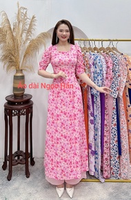 Áo Dài Truyền Thống MINH KHANG – Lụa In 8D Sang Trọng – Mặc Là Nổi Bật